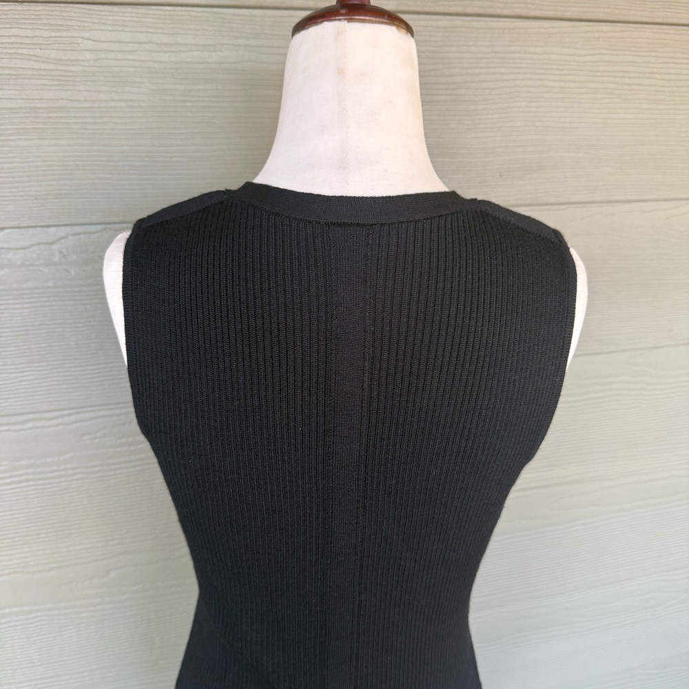 ATM Ribbed Merino Wool Midi Dress - Picture 9 of 13